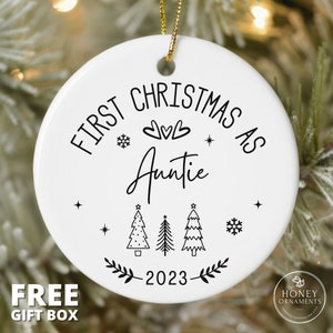 Promoted to Auntie Ornament, Big Sister, Pregnancy Announcement, Pregnancy Reveal, First Christmas as Big Brother, Uncle, Grandparents, Mom