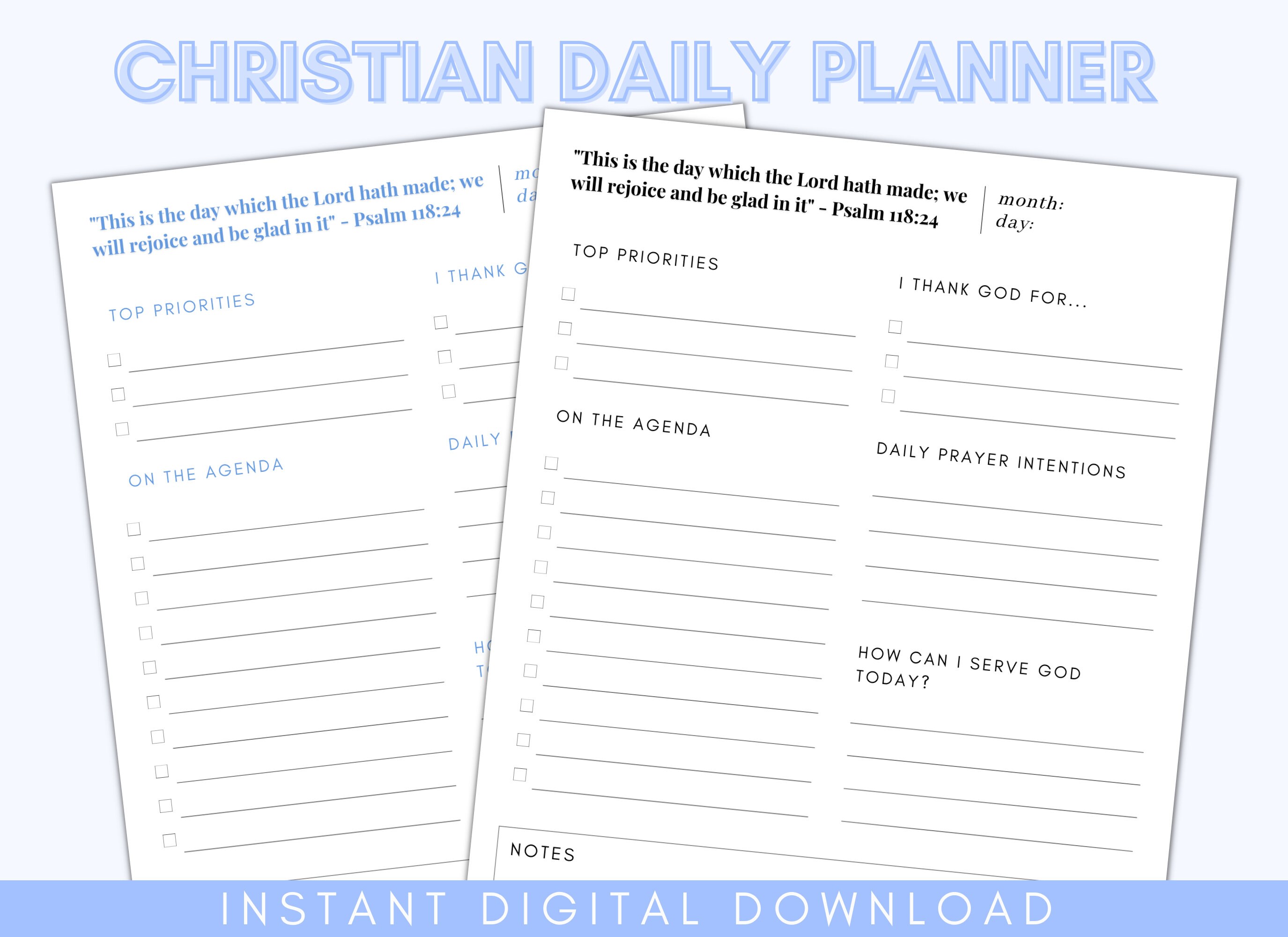 Christian Daily Planner Faith Planner Devotional Planner - Etsy