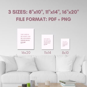 Printable Psalm 27 Wall Art, Pink Christian Wall Art, Bible Verse Print ...