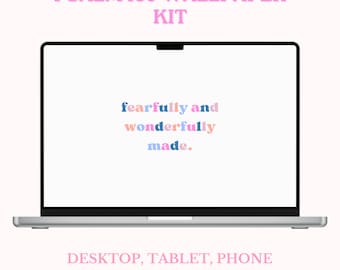 Fearfully and Wonderfully Made Christian Wallpaper Kit, Christian Screensaver for Phone, Tablet, Laptop, Desktop, DIGITAL DOWNLOAD