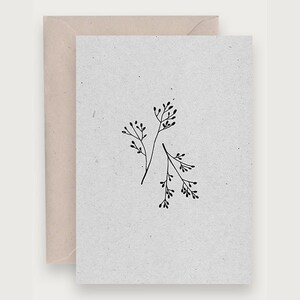 Weed Card | Carte Herbe | Natural Botanical Specimen | Hot Foil | Estampage à chaud