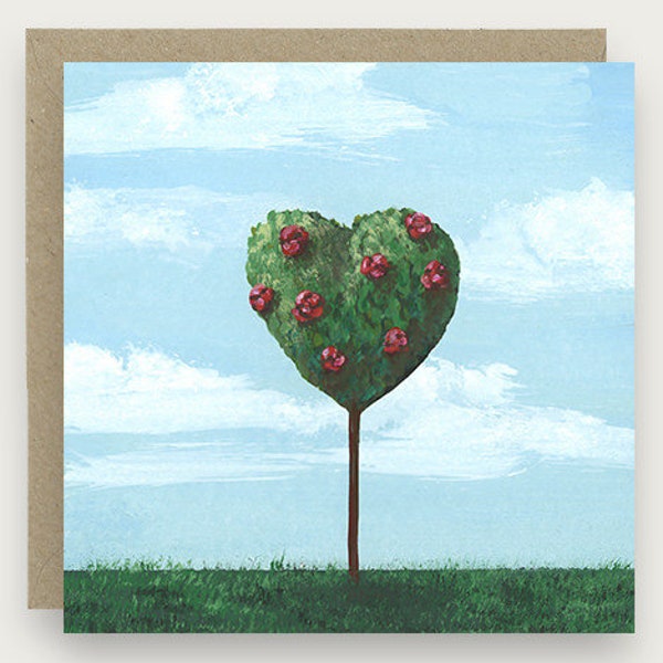 The Alice in Wonderland Heart Topiary Card | Carte topiaire Alice au pays des merveilles