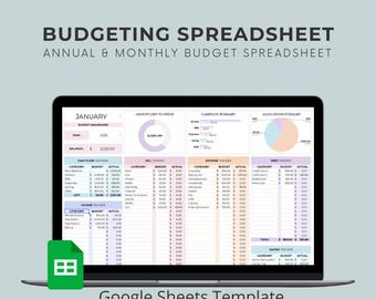 Personal Finance Management Google Sheets Template For Low Income, Monthly Beginner Budget Planner With Cash Flow, Manage Your Money Easily.