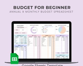 Low-Income Monthly Budget Planner For Beginners – Google Sheets Template | Manage Cash Flow & Personal Finance Effortlessly, Easy Budget.