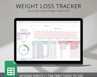 Foglio di calcolo per il monitoraggio della perdita di peso per Fogli Google: un modo semplice ed efficace per monitorare il tuo percorso di perdita di peso!