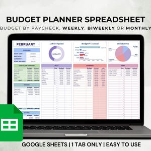 Op de afbeelding: Een Google Sheets-spreadsheettemplate voor budgettering. De spreadsheet is ontworpen om gebruikers te helpen hun inkomsten, uitgaven en besparingen bij te houden. De spreadsheet bevat een sectie voor het bijhouden van rekeningen, een sectie voor het bijhouden van uitgaven en een sectie voor het bijhouden van schulden. De spreadsheet bevat ook een sectie voor het bijhouden van inkomsten en een sectie voor het bijhouden van besparingen. De spreadsheet is ontworpen om gebruiksvriendelijk te zijn en bevat een verscheidenheid aan functies om gebruikers te helpen hun financiën te beheren.