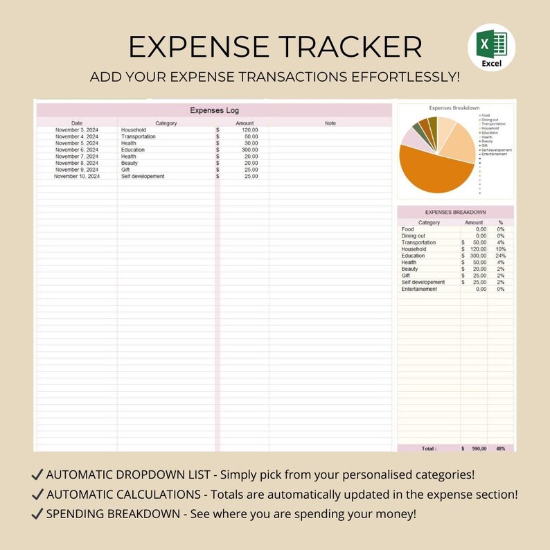 Excel Budget Template, Spreadsheet for Budgeting, Personal Finance ...