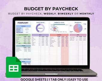 Semplice pianificatore di budget mensile per principianti, modello di flusso di cassa di Fogli Google semplice, adatto a chi ha un reddito basso, gestisci facilmente i tuoi soldi.