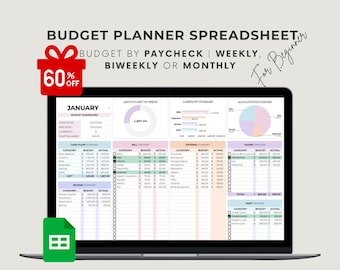 Monthly Budget Planner for Low Income Earners – Google Sheets Template | Beginner-Friendly Expense Tracker to Manage Your Money Easily.