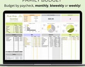 Family Budget Excel, Income And Expense Tracker, Bills Spreadsheet, Debt Budgeting, Savings Tracker, Spreadsheet Monthly Budget Dashboard.