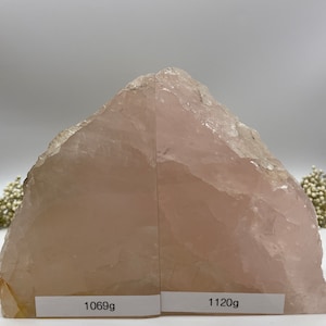 Rose quartz bookend