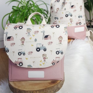 Kindergartenrucksack Traktor personalisiert, Krippenrucksack mit Namen