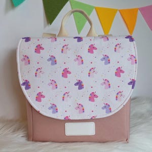 Kindergartenrucksack Einhorn personalisiert, Krippenrucksack mit Namen