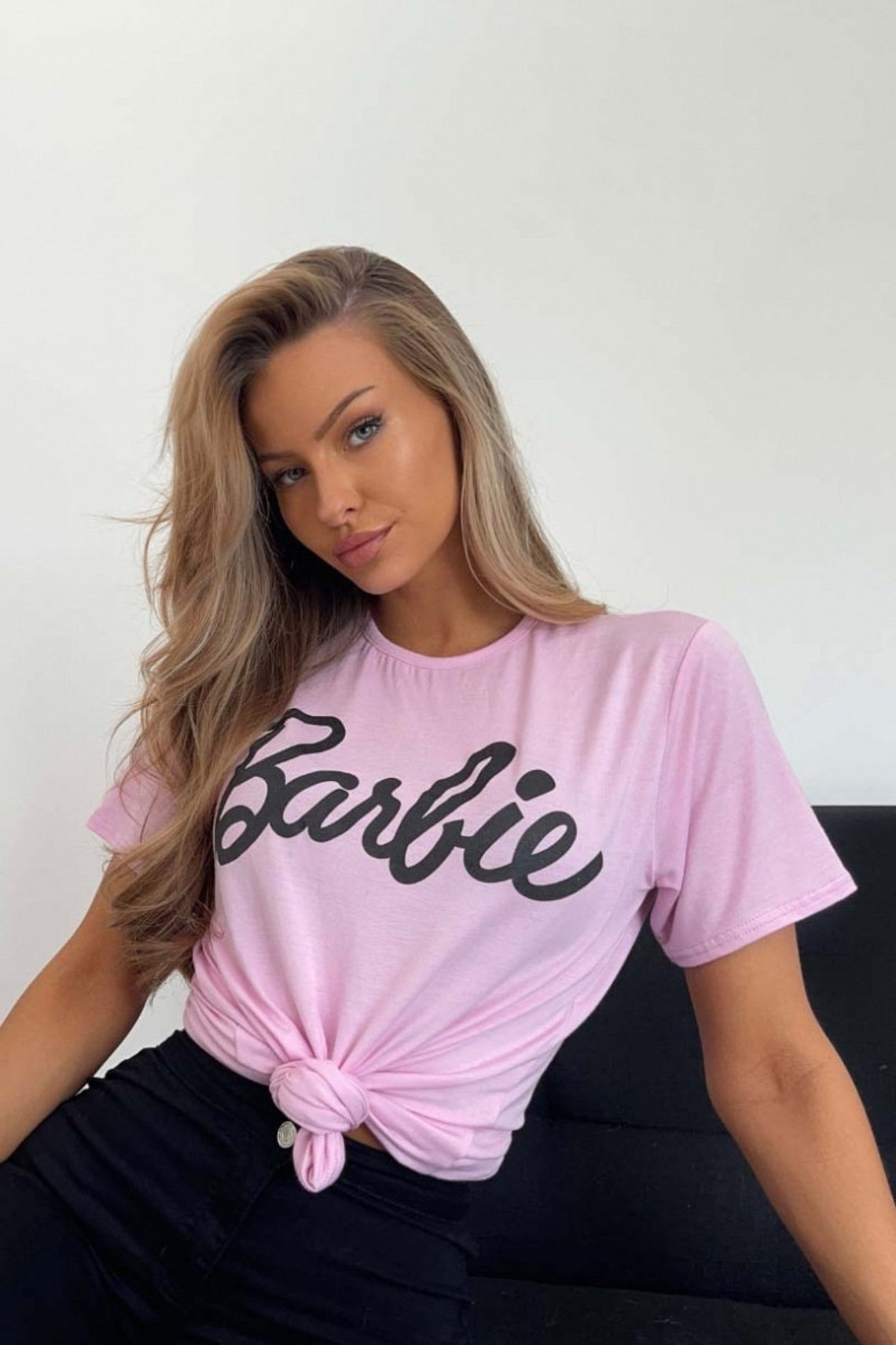 Pink Barbie Slogan Print T Shirt Etsy