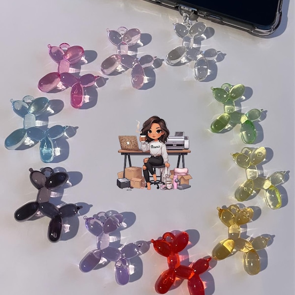 Kindle Dog Balloon Charm