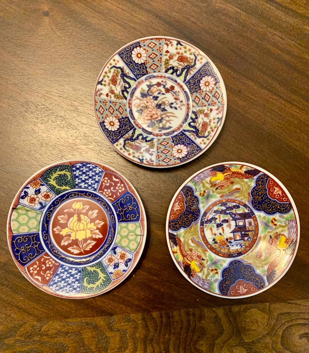 Imari Ware Mini Japanese Plates Set of 3 Etsy