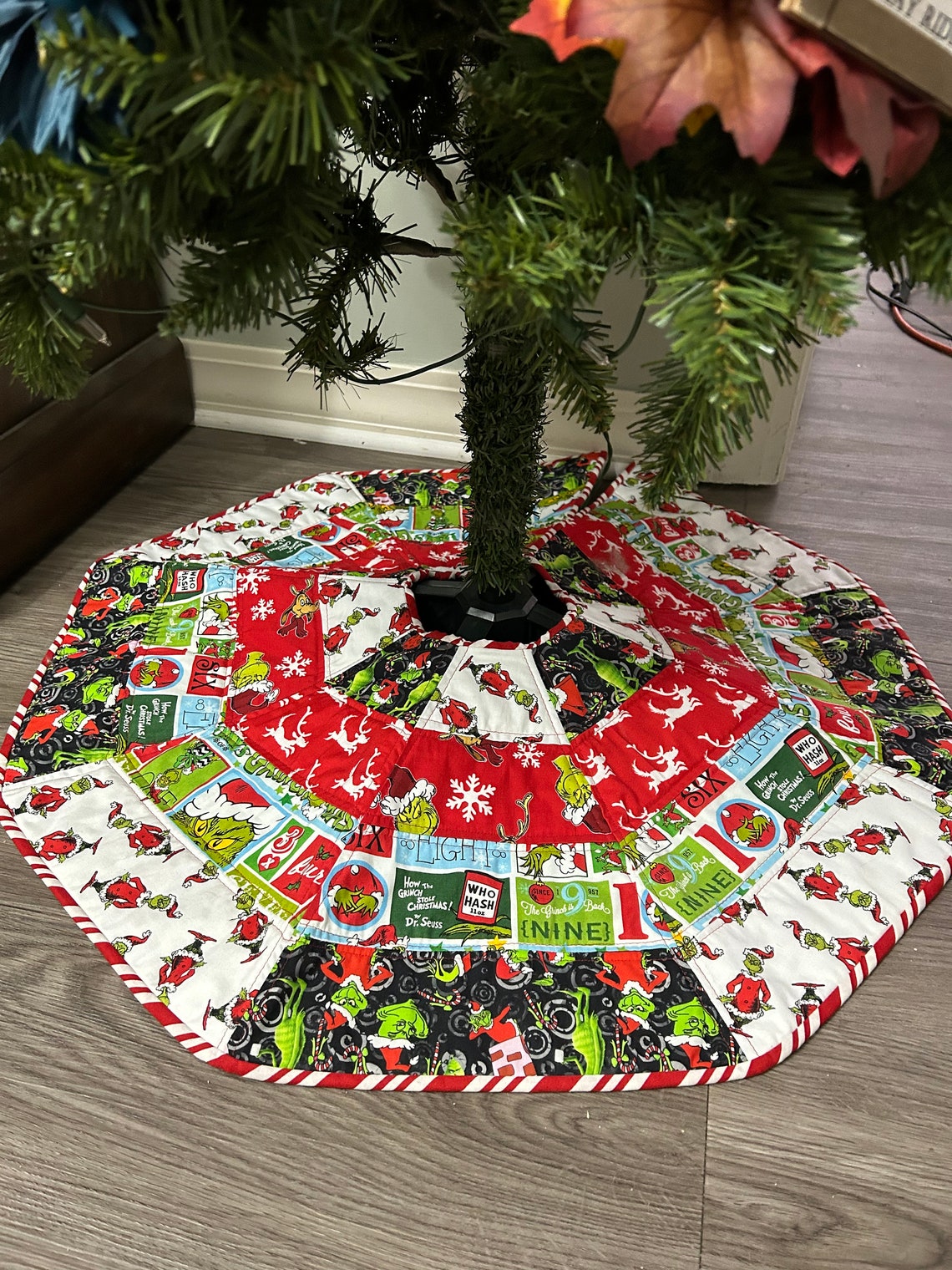 The 12 Days of Grinch Merry Grinchmas Grinch Tree Skirt Etsy