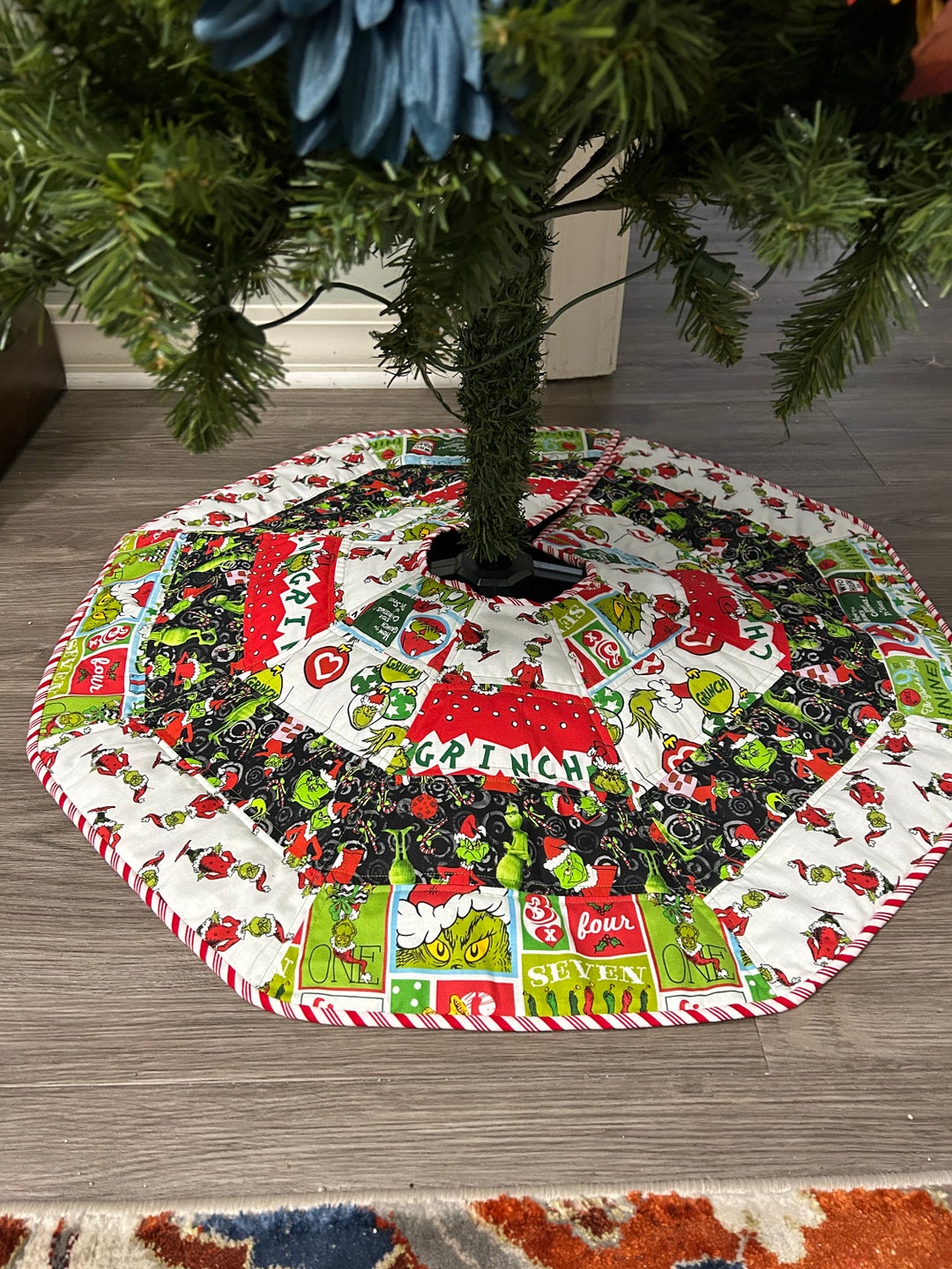 The 12 Days of Grinch Merry Grinchmas Grinch Tree Skirt. Etsy