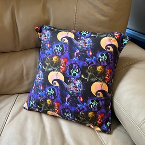 NBC Jack and Sally showing their love and Jack in the moonlight pillow case.  Measures 14 X 14-inches.