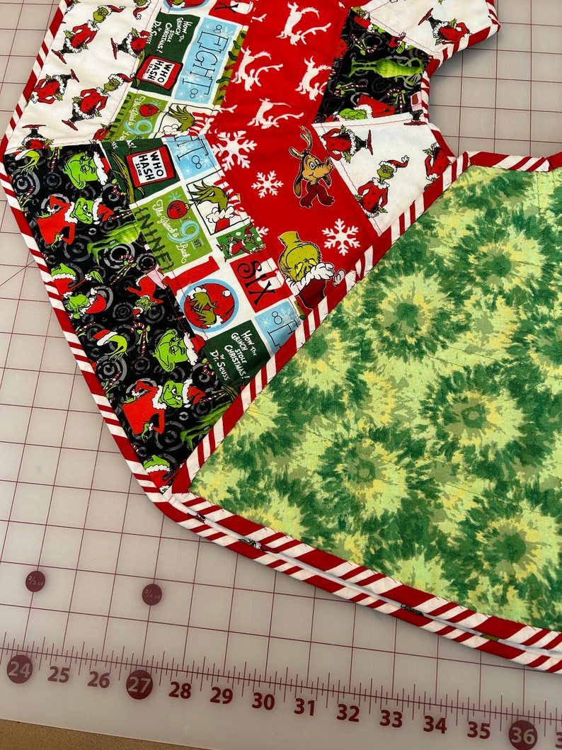 The 12 Days of Grinch Merry Grinchmas Grinch Tree Skirt Etsy