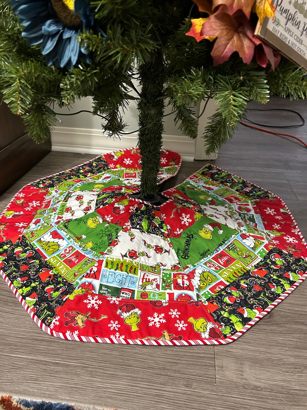 The 12 Days of Grinch Merry Grinchmas Grinch Tree Skirt Etsy