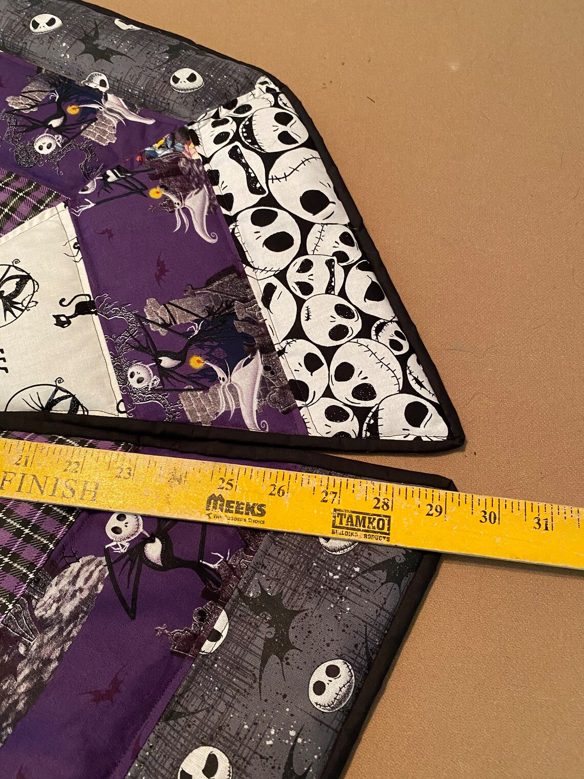 Nightmare Before Christmas Tree Skirt Jack and Sally Showing Etsy