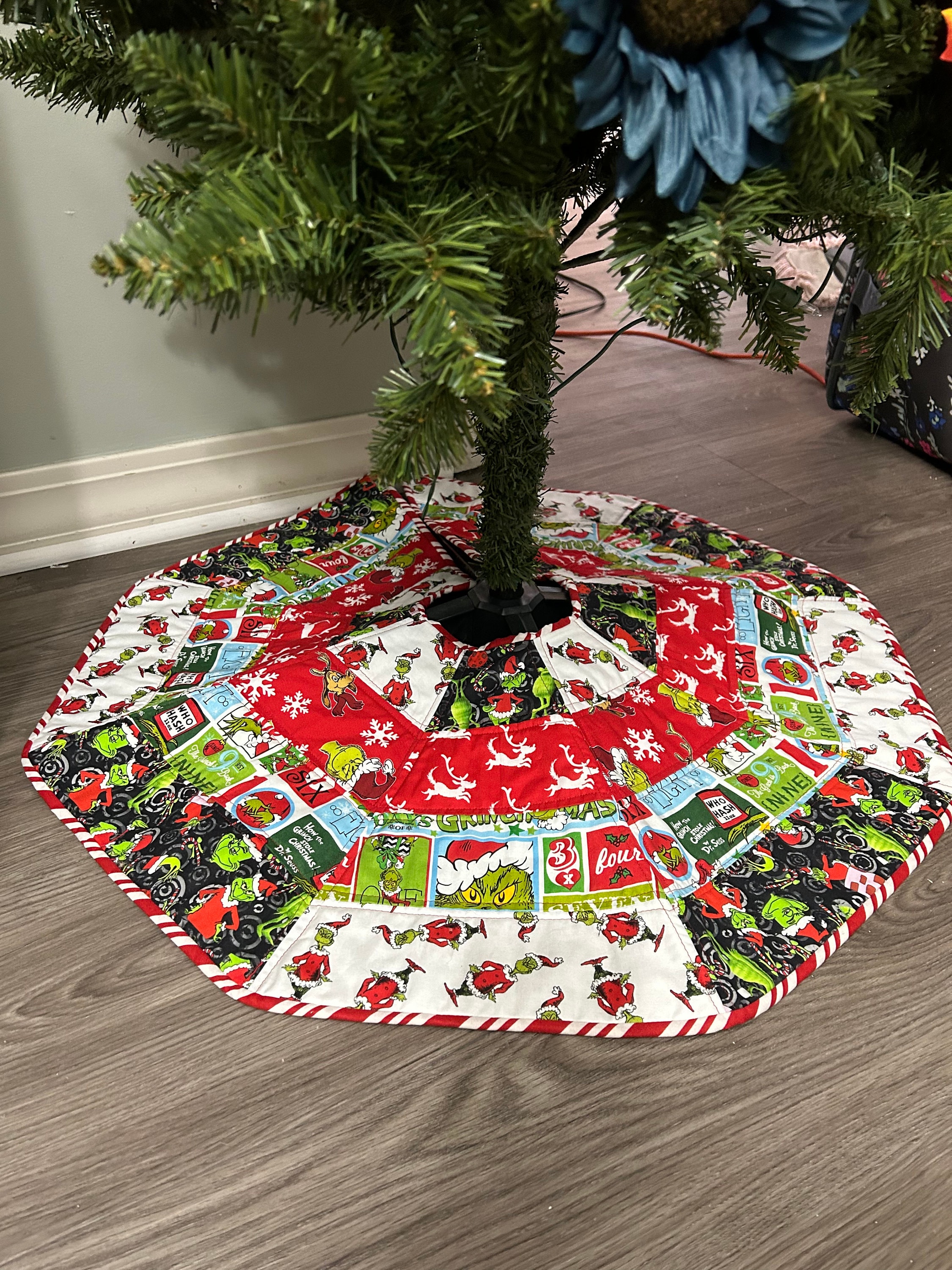 The 12 Days of Grinch Merry Grinchmas Grinch Tree Skirt Etsy