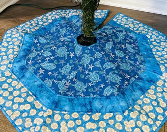 Beach - Fun - Summertime tree skirt.  Measures approximately 35 inches across.