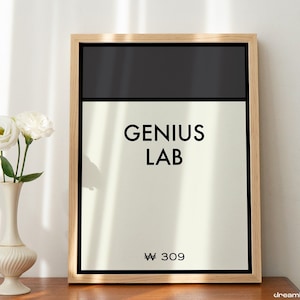 BTS Suga Genius Lab Monopoly Poster - wall art, bts merch, army poster, printable room decor, bedroom wall art, yoongi suga studio printable