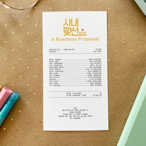 BUSINESS PROPOSAL -- kdrama receipts