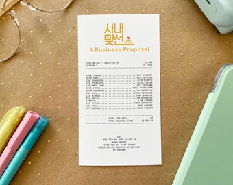 BUSINESS PROPOSAL -- kdrama receipts