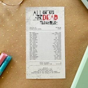 All of Us Are Dead -- kdrama receipts