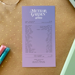 Meteor Garden 2018 -- cdrama receipts