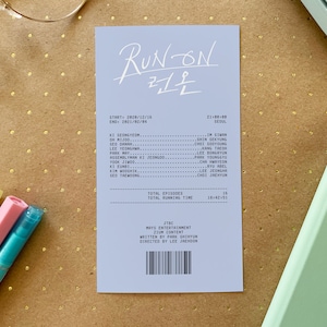 RUN ON -- kdrama receipts