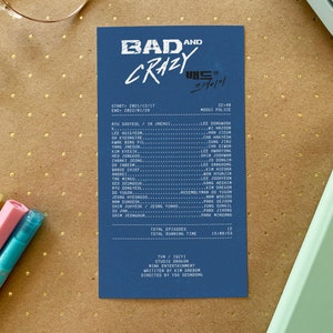 BAD AND CRAZY -- kdrama receipts