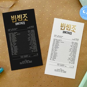 VINCENZO -- kdrama receipts