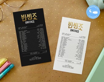 VINCENZO -- kdrama receipts
