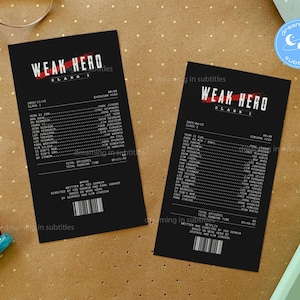 Weak Hero Class 1 / Weak Hero Class 2 -- kdrama receipts