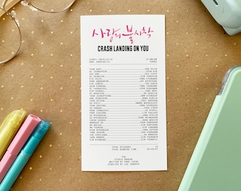 Crash Landing on You -- kdrama receipts
