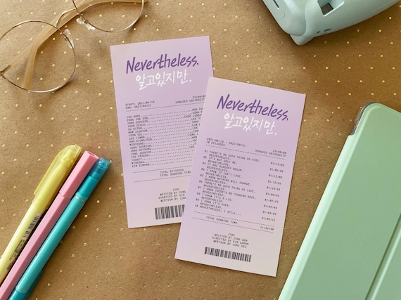 NEVERTHELESS -- kdrama receipts