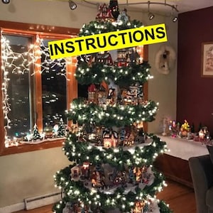 Christmas Village Tree Instructions Only/Christmas Village Display Instructions Only/DIY Instructions Only/Digital Download File in English