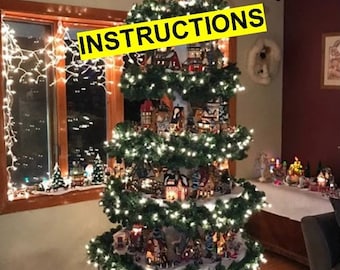 Christmas Village Tree Instructions Only/Christmas Village Display Instructions Only/DIY Instructions Only/Digital Download File in English