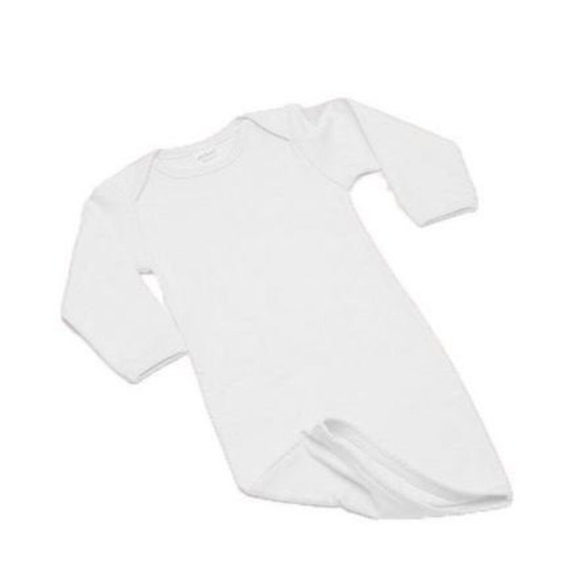 Interlock Long Sleeve Baby Blank Gown Embroidery Blank Etsy