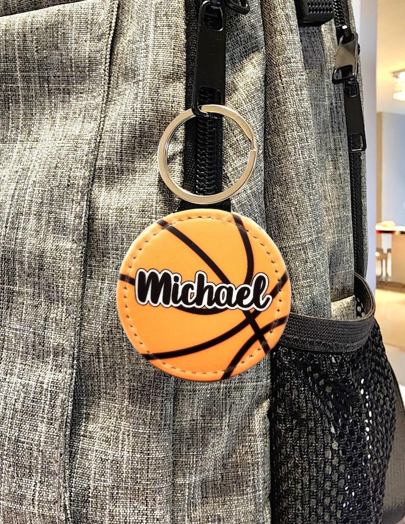 Custom Name Sports Key Chain, Personalized Sports Team Number Key Chain ...