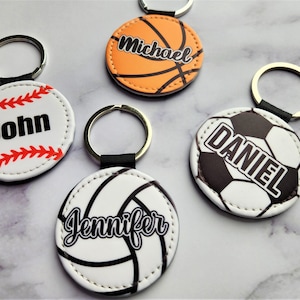 Benutzerdefinierte Name Sport Schlüsselanhänger, personalisierte Sport Team Nummer Schlüsselanhänger, Baseball Volleyball Basketball Fußball Schlüsselanhänger