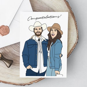 Custom Portrait Card, Personalized Card, Valentine's Day, Anniversary Card, Birthday Card, Mother's Day Card, Christmas Card, Greeting Card Plain