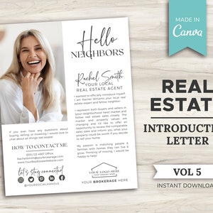 Hello Neighbor Agent Introduction Letter | Real Estate Introduction Flyer | Hello Neighbor Letter | New Agent Flyer | Real Estate Marketing