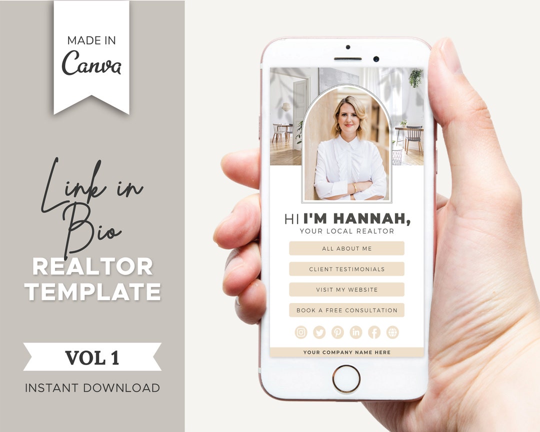 Link in Bio Template | Real Estate Marketing | Instagram Landing Page ...