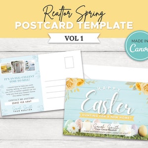 Ostern-Immobilien-Postkarte | Immobilien Frühjahrsmarketing | Makler Pop By Karte | Makler Postkarte Vorlage | Immobilien Landwirtschaft | Leinwand