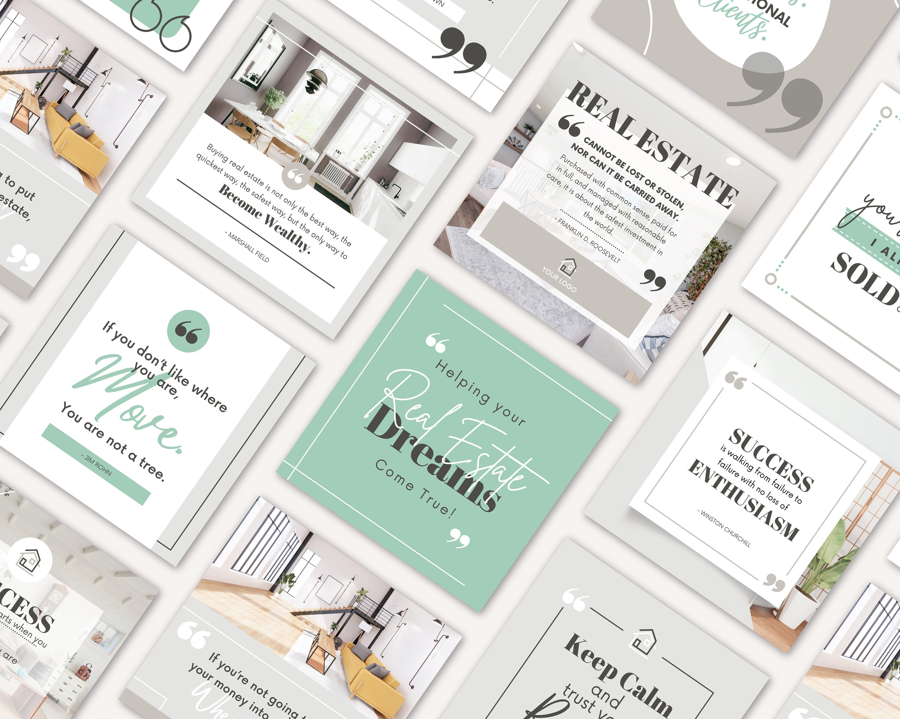 20 Realtor Quotes Instagram Posts | Real Estate Social Media Templates ...